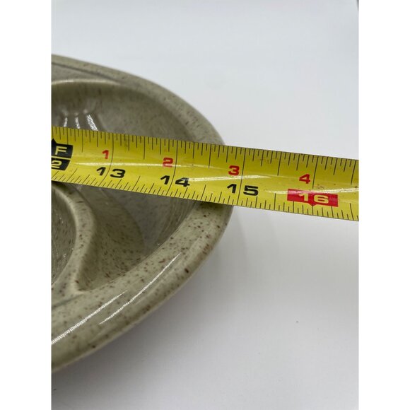 Red Wing USA 80S Vintage Green Relish Tray Oval Serving Dish Ceramic Mid-Century - Picture 6 of 7